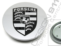 Wheel Caps silver black crest metal for Porsche